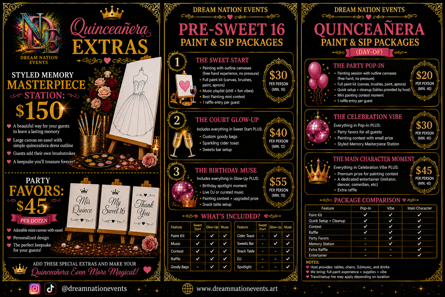 Quinceañera Packages-Deposit