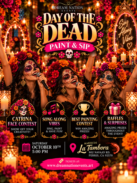 Dia de Muertos - Tribute Night Sip & Paint /Only $25 / Perris
