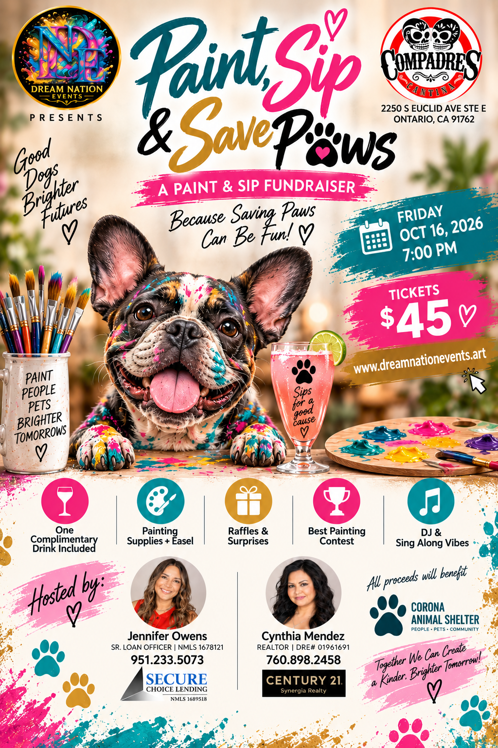 🐾🎨 Paint, Sip & Save Paws – A Paint & Sip FUNDRAISER 🎨🐾 Ontario