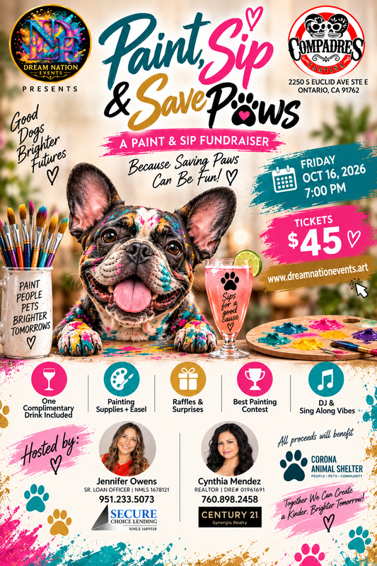 🐾🎨 Paint, Sip & Save Paws – A Paint & Sip FUNDRAISER 🎨🐾 Ontario