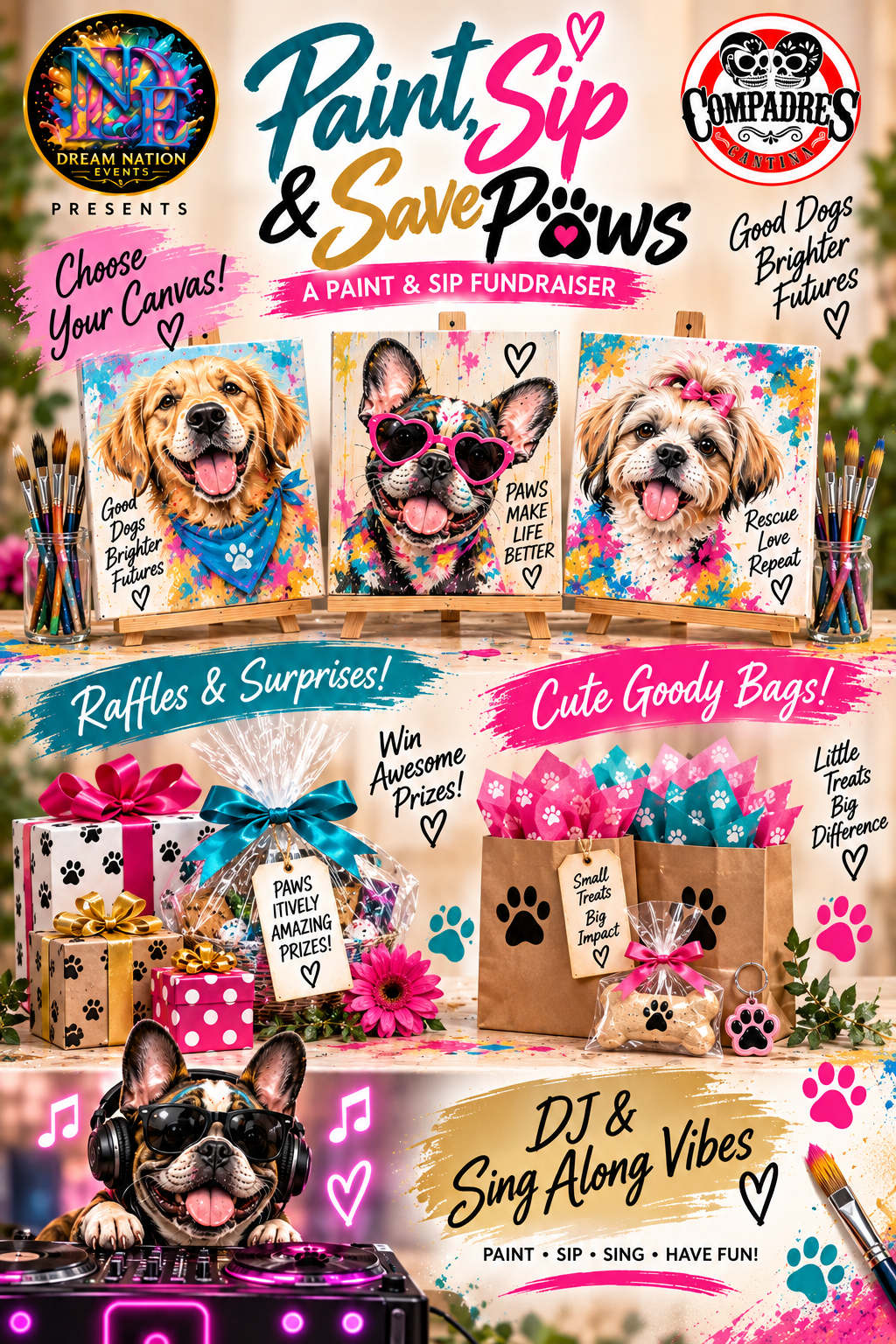 🐾🎨 Paint, Sip & Save Paws – A Paint & Sip FUNDRAISER 🎨🐾 Ontario
