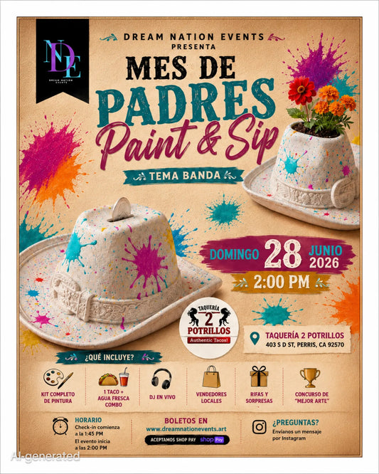 Sombrero Paint and Sip: Tema banda