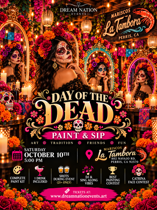Dia de Muertos - Tribute Night Sip & Paint /Only $25 / Perris
